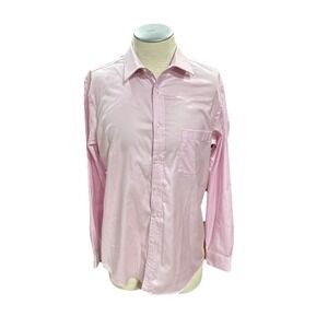 Jos A Banks Shirt 16.5-36 Pink Mens Long Sleeves Button Extreme Slim Fit